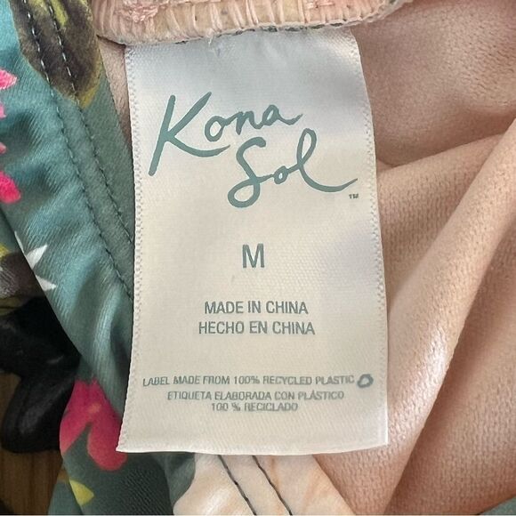 Kona Sol Women's Tropical Floral Print One Piece Swimsuit Medium 8-10 - Picture 6 of 7